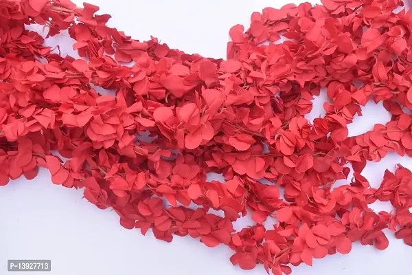 Forty Wings 10 Pcs Jasmine Red Satain Less Flowers Garlands for Wedding Party Outdoor Garden Office Home Bedroom Wall Navratra Festival Decor-thumb5