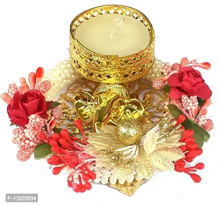 Forty Wings Handmade Flower Tea Light Candle Diya Holder for Diwali Decoration  Home Decoration-thumb2