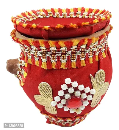 Urvi Creations Karwa Chauth Special Decorated Colorful Karwa Channi Chalni-thumb3