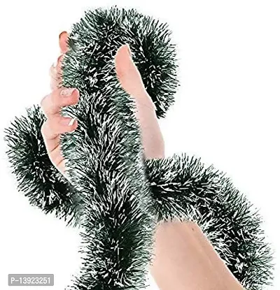 Urvi Creations 5 Pcs Very Thick Artificial Snow Tipped Merry Christmas Strings, Garlands Xmas Garland Christmas Ribbon for X mas Christmas Tree Decoration and Home,Hotel,Office,Restaurant, Decor