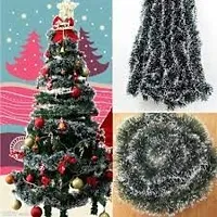 Urvi Creations 2 Pcs Artificial Snow Effect Green Colour Merry Christmas Strings, Garlands for X mas Christmas Tree Decoratio and Decore-thumb4