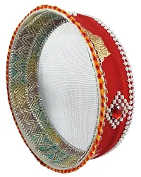 Urvi Creations Karwa Chauth Special Decorated Colorful Karwa Channi Chalni-thumb3