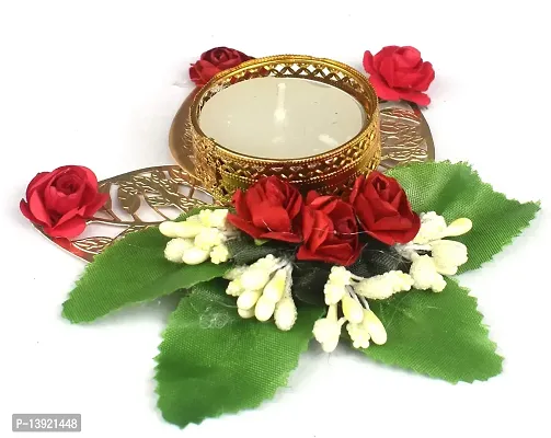 URVI Creation Handmade Flower Tea Light Candle Diya Holder for Diwali Decoration  Home Decoration 6-thumb2