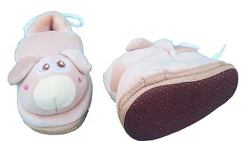 ToyToon Cute Fancy Infant Baby Warm Valvet Peach Booties/Shoes 0-6 Months for Babies Boys and Girls Unisex (Peach)-thumb1