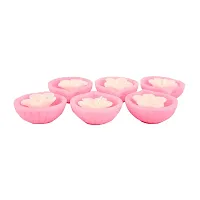 Forty Wings 6 Pcs Diya Shape Flower Wax Candles Floating Tea Light Candles for Diwali Decoration Items and Christmas Festivals Candles-thumb3