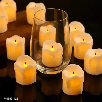 Urvi Creations Set of 12 Smokeless, Flameless, Battery Operated Led Tea Light Candles Diya for Diwali Gift-thumb4