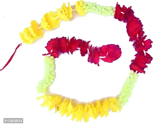 URVI Creation Set of 2 Yellow Pink Artificial Flowers Garlands for Diwali,Navratra Festival Home,Tempe Wedding Decoretion-thumb3