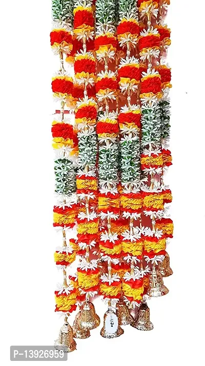 Forty Wings 2 Multi Jasmine Flowers Garlands / Flower Door /Wall Hangins Toran for Diwali ,Navratra Festival Home ,Tempe Wedding Decoretion-thumb0