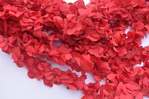 Forty Wings 10 Pcs Jasmine Red Satain Less Flowers Garlands for Wedding Party Outdoor Garden Office Home Bedroom Wall Navratra Festival Decor-thumb1