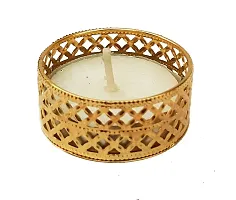 Forty Wings 12 Pcs Golden Metal Candle Small Katori Tealight Diya Candle Holder for Diwali Festival Home Decorations Holder Stand Ganpati Pooja Diwali Wedding Mehandi Party Decoration-thumb2