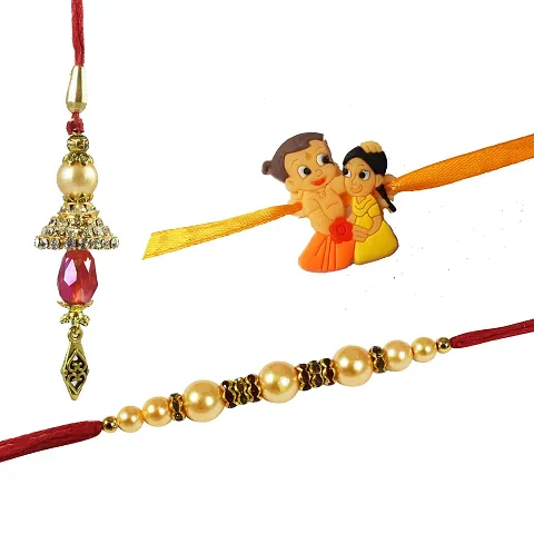 Urvi Creations Set Of 1 Rakhi With 1 Kids And 1 Bhabhi Bangle Lumba And Kids Ganesh Rakhi For Brother Bhaiya Bhai Kids Rakhi Gift For Rakshabandhan