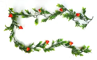 URVI Creation Set of 10 Artificial Strawberry Green Garlands for Diwali,Christmas,Events,Home Decoration-thumb3