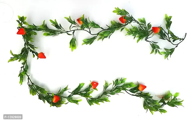 URVI Creation Set of 10 Artificial Strawberry Green Garlands for Diwali,Christmas,Events,Home Decoration-thumb4