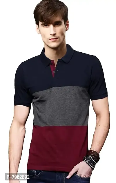 LEOTUDE Regular Fit Half Sleeve Men's Polo T-Shirt Combo (Pack of 2)-thumb3