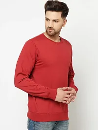 LEOTUDE Men's Cotton Hooded Neck, Zipper and Round Neck Sweatshirt-thumb2