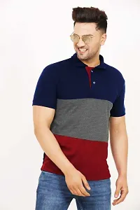 LEOTUDE Regular Fit Half Sleeve Men's Polo T-Shirt Combo (Pack of 3)-thumb2