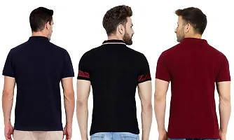 LEOTUDE Regular Fit Half Sleeve Polo Men's Tshirt Combo (Pack of 3)-thumb1