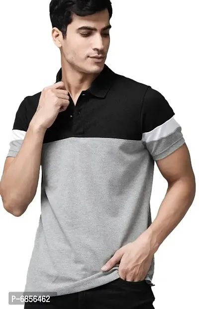 Trendy Cotton Blend Regular Fit Half Sleeve Polo T-Shirt For Men