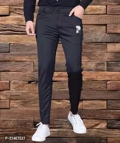 Stylish Polyester Blend Track Pant For Men-thumb0