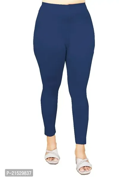 Gorgeous Trendy Ankle Length Navy Blue Women Leggings-thumb0