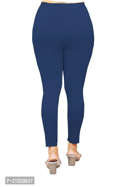 Gorgeous Trendy Ankle Length Navy Blue Women Leggings-thumb2