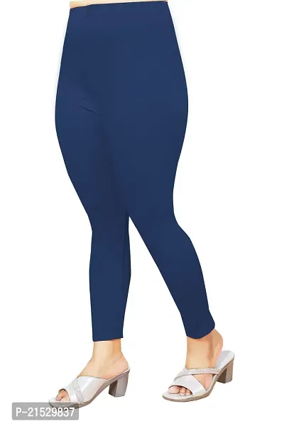 Gorgeous Trendy Ankle Length Navy Blue Women Leggings-thumb4