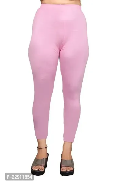Evershine Fabric Ankle Length Women Baby Pink Leggies