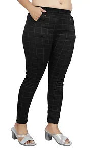 Fashionable Glamarous Women Black Jeggings-thumb2