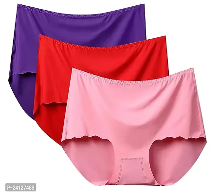 Caduet Women's Cotton Lycra Full Coverage Underwear Breathable Brief Panties Pack of 3 (D_0412641_Multicolour3)