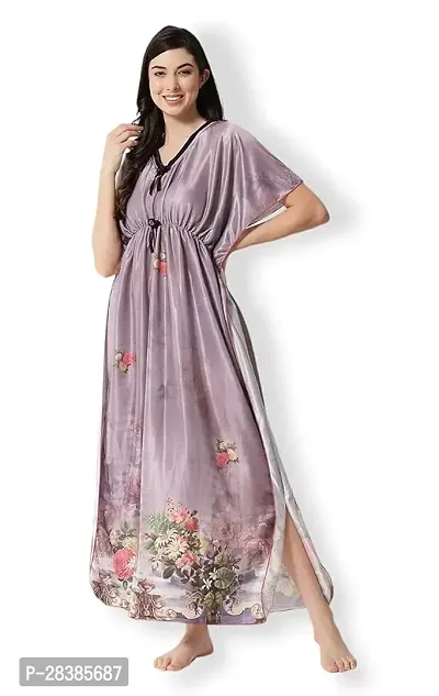 Stylish Purple Cotton Nighty For Women