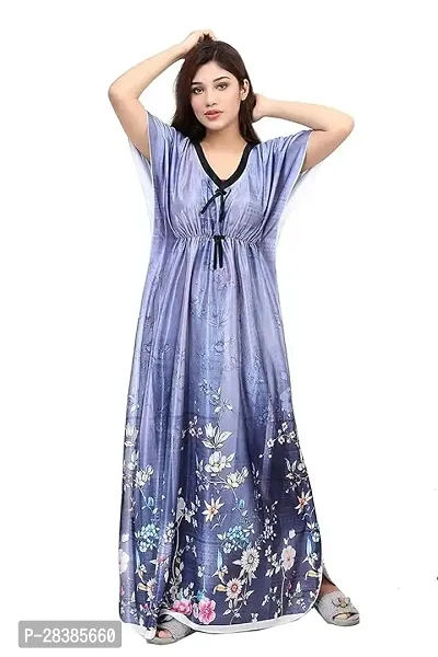 Stylish Purple Cotton Nighty For Women-thumb0