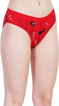 Stylish Cotton Blend Printed Brief for Women, Pack of 3-thumb1