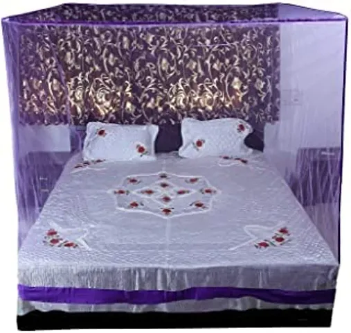 Puja Industry Mosquito net for Single Bed | Double Bed | Foldable Machardani | Strong Net for Bedroom.