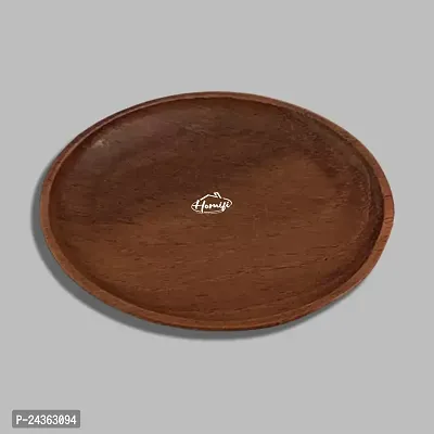 Homifi Wooden Plano Handmade 12 (inch) Plate Dinner Plate/Thali Multipurpose for Serving Salads/Fruit/Pizza/Dry Fruits for Dining Table  Kitchenware-thumb0