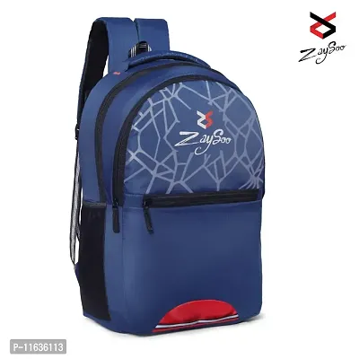 Zaysoo School Bags for Boys and Girls Genuine Backpack Coaching Bag Multiuse Bag II School Backpack (Navy Blue 25L)-thumb0