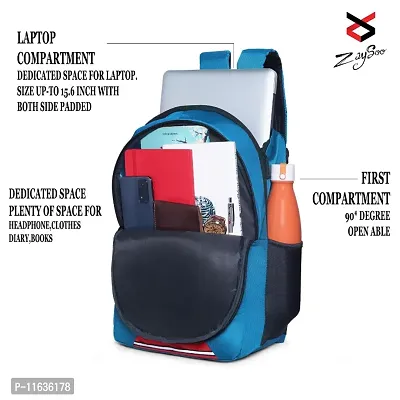 Zaysoo School Bags for Boys and Girls Genuine Backpack Coaching Bag Multiuse Bag II School Backpack( Sky Blue 25L)-thumb3