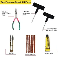 Delhi Deals Portable Tubeless Tyre Puncture Kit with Emergency Repair Strings Rubber Strips Plug Tool for Cars Bikes SUVs  Motorcycles-thumb2