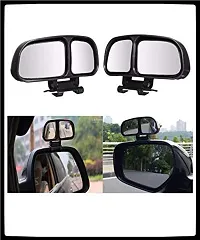 Manual Blind Spot bottom Mirror For Universal For Car Universal For Car || Adjustable 360 Degree Wide Angle Car Rear View|| Double View Glass Parking Mirror For All Cars-thumb2