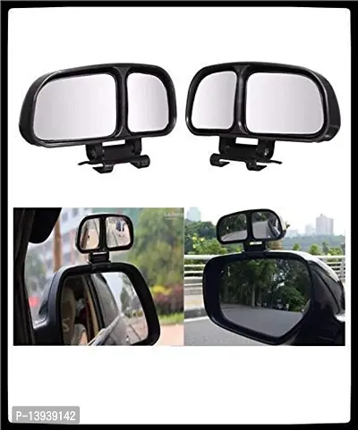 Manual Blind Spot bottom Mirror For Universal For Car Universal For Car || Adjustable 360 Degree Wide Angle Car Rear View|| Double View Glass Parking Mirror For All Cars-thumb3