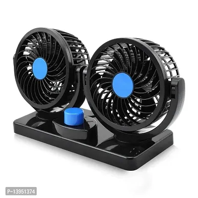 Car Fans 12V DC Electric Car Fan for Dashboard 360 Degree Rotatable Dual Head Car Auto Powerful 2 Speed Cooling Air Fan for All Cars,Trucks,Tempos,Auto
