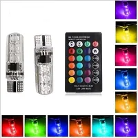 LED Parking Bulb with IR Remote for All Cars and Bikes (Pack of 2, Small, Multi-color)-thumb1