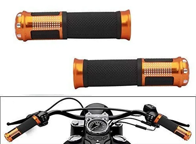 Motorcycle Aluminium Handle Grip Handgrip Handle Bar Grip Handle Motocross Motor Bike Motorcycle Parts Accessories Universal for Bike and Bullet