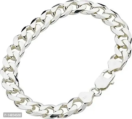 Stylish Boys Bracelet Silver Plated Stainless Steel Chain Style Silver Bracelet For Mens Jewellery Stylish Bracelets Mens Accoseries-thumb0