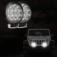 14 LED Round Fog Light Waterproof Driving Spot Flood Beam Roof Bar Bumper Lamp Pod for Motorcycles, Cars, Jeeps and Bikes (42W, White, 2 PC-thumb3