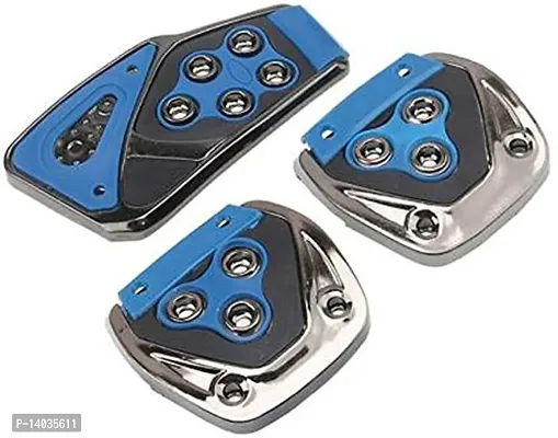 3 Pcs Non-Slip Manual CS-375 Car Pedals kit Pad Covers Set Compatible all types of cars(Blue)