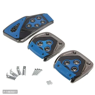 3 Pcs Non-Slip Manual CS-375 Car Pedals kit Pad Covers Set Compatible all types of cars(Blue)-thumb2