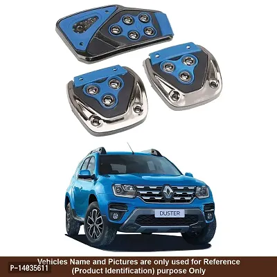 3 Pcs Non-Slip Manual CS-375 Car Pedals kit Pad Covers Set Compatible all types of cars(Blue)-thumb3