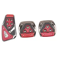 3 Pcs Non-Slip Manual CS-375 Car Pedals kit Pad Covers Set Compatible all types of cars(Red)-thumb2