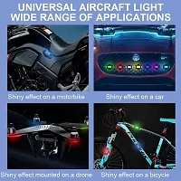 Airplane Light (7 Colors) Waterproof Universal Warning Signal Blinker LED Strobe Rechargeable Safety Light for Bike Motorcycles Cars Bicycle-thumb1