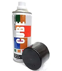 Cube (Black glossy spray) Spray paint for car, bike, art and craft, metal, pots, wood, furniture, almirah, hydro dipping use.-thumb1